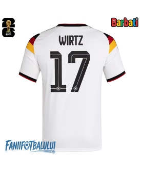Germania Florian Wirtz #17 Tricou Fotbal Replică Mondial 2026 Barbati Acasa